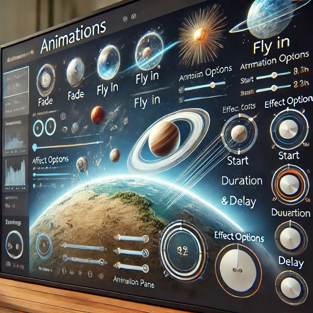 تب Animations در پاورپوینت