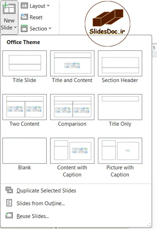 New Slide در پاورپوینت 12 آموزش کامل New Slide در پاورپوینت