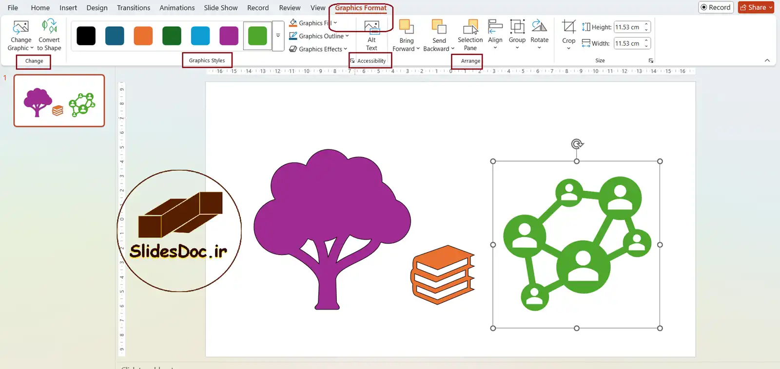 آموزش آیکون ها در پاورپوینت