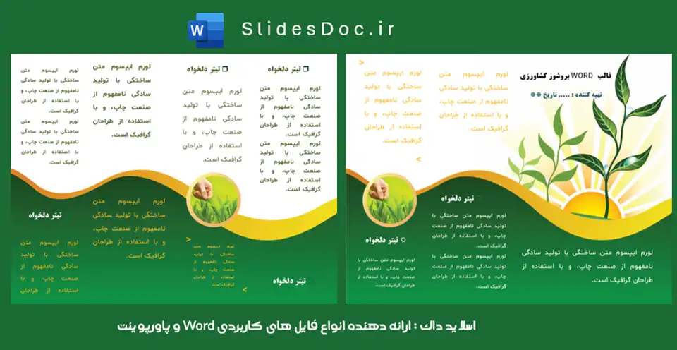 قالب بروشور کشاورزی word