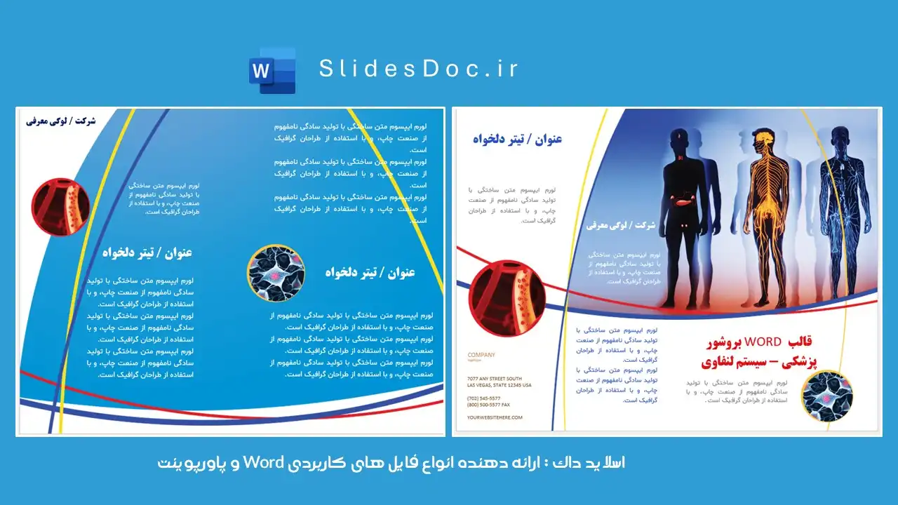 دانلود قالب بروشور پزشکی غده لنفاوی word