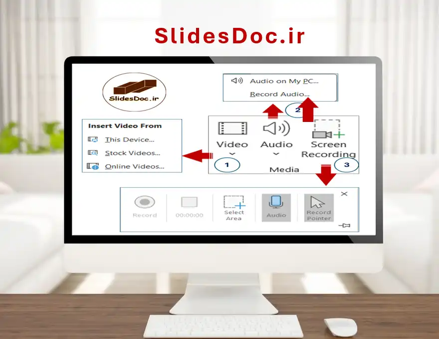آموزش بخش مدیا در پاورپوینت