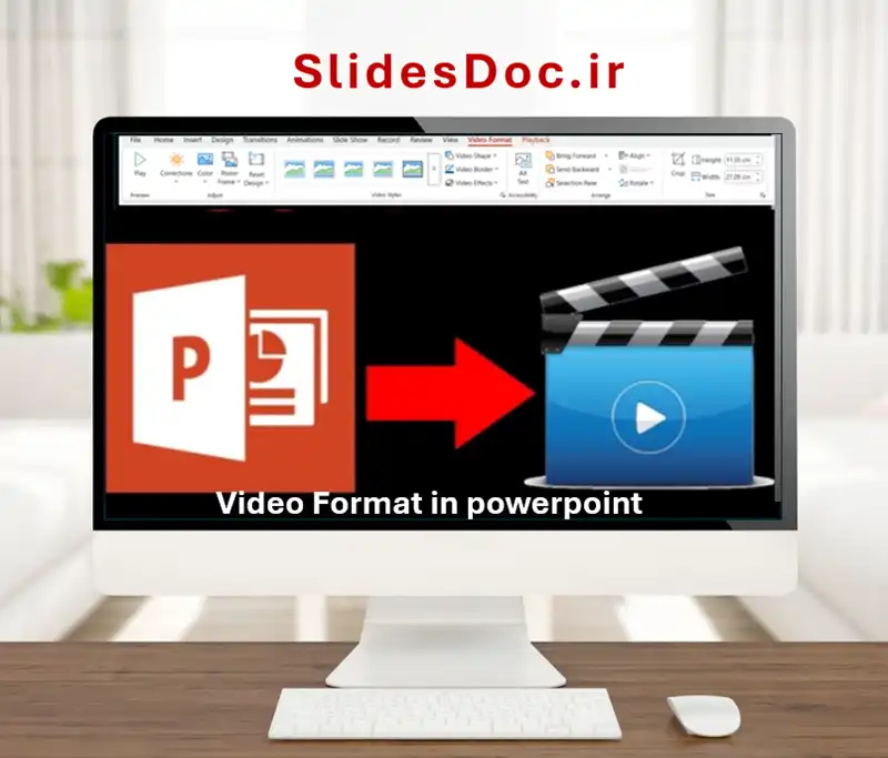 تب Video Format در پاورپوینت