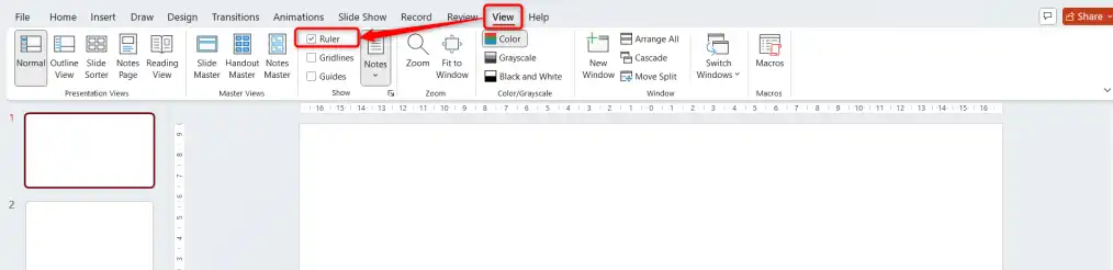 چگونه خط کش را در پاورپوینت نشان دهیم 12 چگونه خط کش را در پاورپوینت نشان دهیم و استفاده کنیم