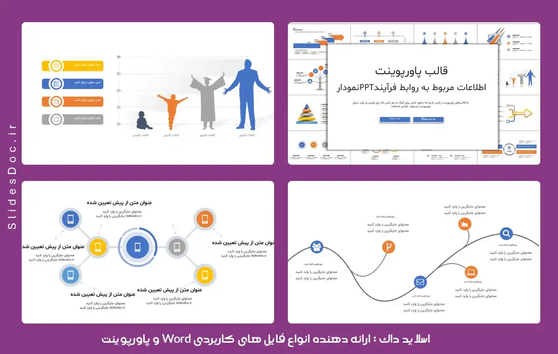 دانلود قالب پاورپوینت نمودار اطلاعات